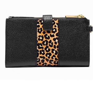 MICHAEL KORS LEATHER WRISTLET WITH REAL HAIRCALF